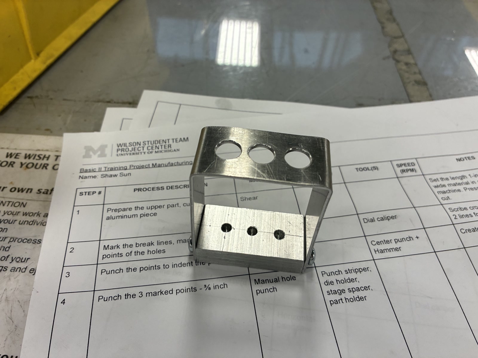 Completed assembly, front view